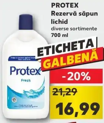 Kaufland Protex rezervă săpun lichid diverse sortimente 700ml Ofertă