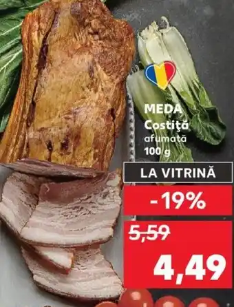 Kaufland Meda costiță afumată 100g Ofertă