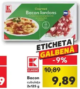 Kaufland Kaufland classic bacon cubulețe 2 x 125g Ofertă