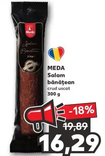 Kaufland Meda salam bănățean crud uscat 300g Ofertă