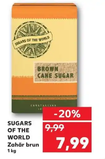Kaufland Sugars of the world zahăr brun 1kg Ofertă