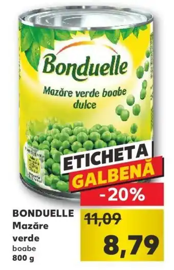 Bonduelle mazăre verde boabe 800g