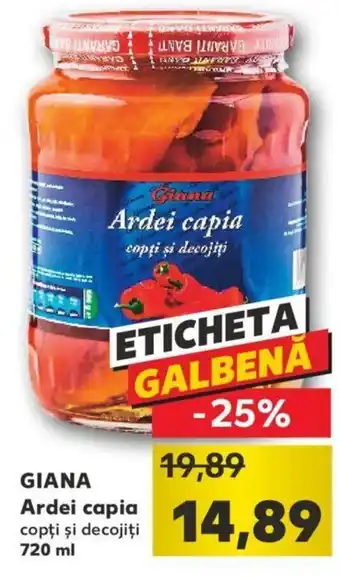 Kaufland Giana ardei capia copți și decojiți 720ml Ofertă