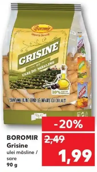 Kaufland Boromir grisine ulei măsline / sare 90g Ofertă