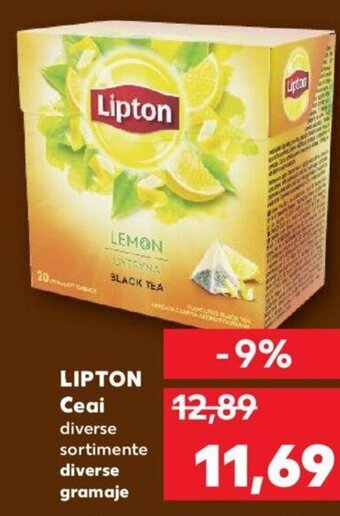 Kaufland Lipton ceai diverse sortimente diverse gramaje Ofertă