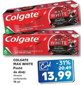 Kaufland Colgate max white pastă de dinți diverse sortimente 75ml Ofertă