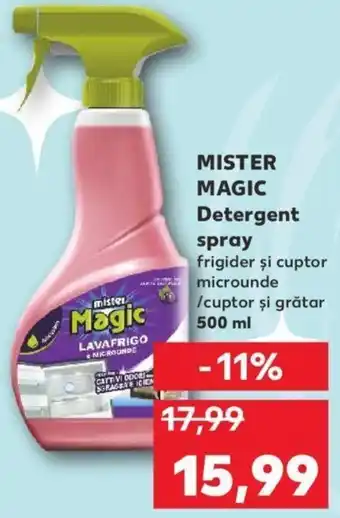 Kaufland Mister magic detergent spray frigider și cuptor microunde / cuptor și grătar 500ml Ofertă