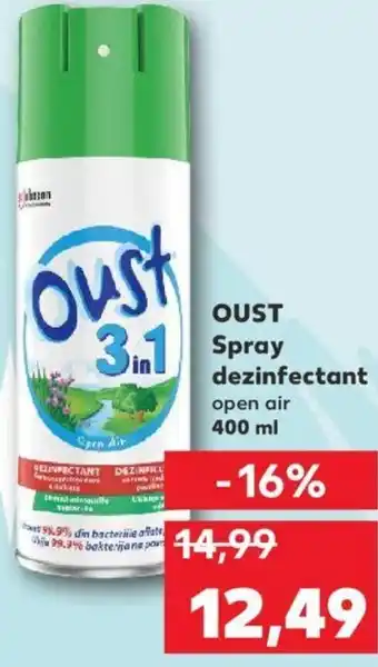 Kaufland Oust spray dezinfectant open air 400ml Ofertă