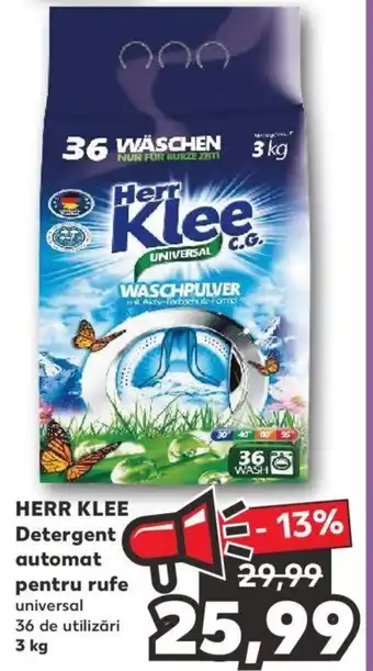 Kaufland Herr klee detergent automat pentru rufe universal 36 de utilizări 3kg Ofertă