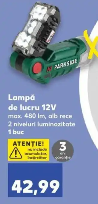 Kaufland Parkside lampă de lucru 12v Ofertă