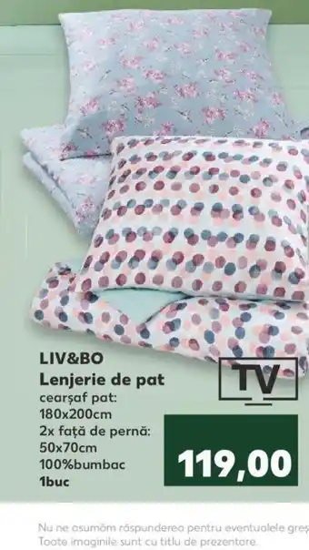 Kaufland LIV&BO lenjerie de pat 180x200cm Ofertă