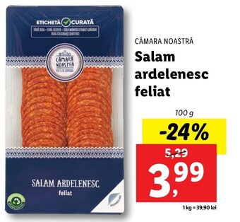 Lidl Cămara noastră salam ardelenesc feliat 100g Ofertă
