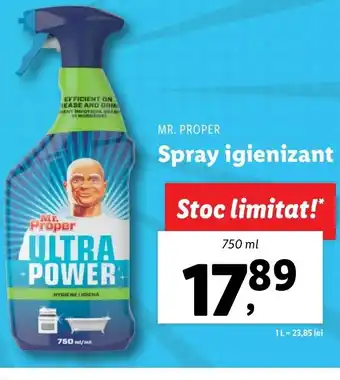 Lidl Mr. proper spray igienizant 750ml Ofertă