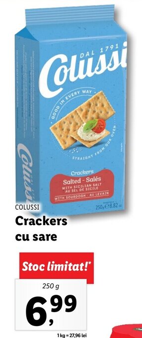 Lidl Colussi crackers cu sare 250g Ofertă