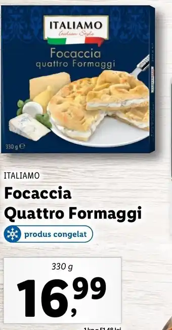 Italiamo focaccia quattro formaggi 330g