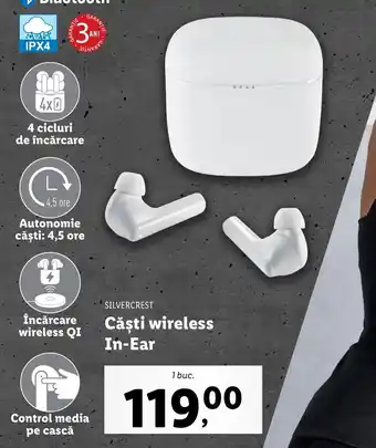 Lidl Silvercrest căști wireless in-ear 1 buc Ofertă