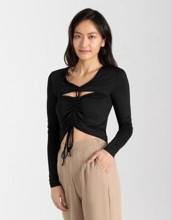 Takko Femei bluză de corp cu mânecă lungă - cut-outs Ofertă