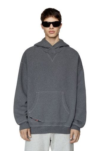 Hoodie in denim-look fleece