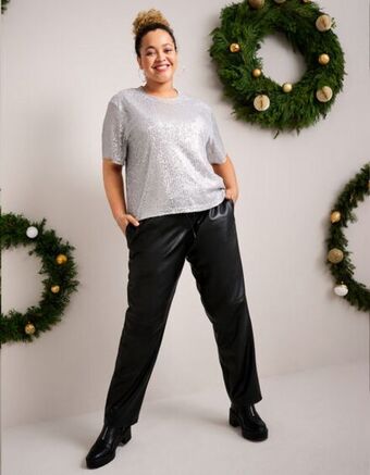 Femei pantaloni jogging - efect de piele