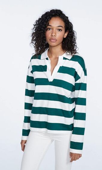 Tricou polo cu dungi