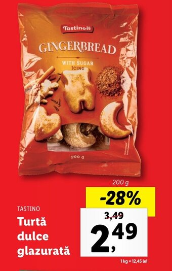 Lidl Tastino turtă dulce glazurată 200g Ofertă