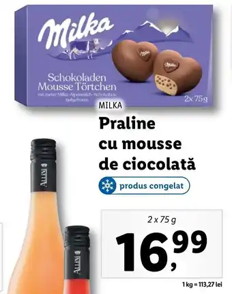 Lidl Milka praline cu mousse de ciocolată 2 x 75g Ofertă