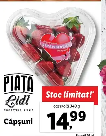 Lidl Lidl piața căpșuni caserolă 340g Ofertă