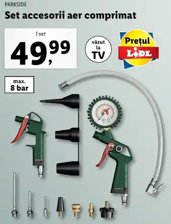 Lidl Parkside set accesorii aer comprimat 8 bar 1 set Ofertă