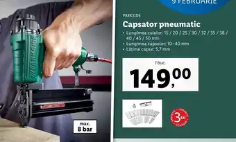 Parkside capsator pneumatic 8 bar 1 buc