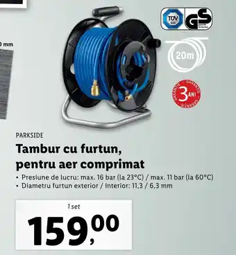 Lidl Parkside tambur cu furtun pentru aer comprimat 1 set Ofertă