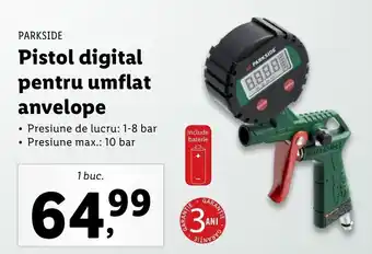 Lidl Parkside pistol digital pentru umflat anvelope 1 buc Ofertă