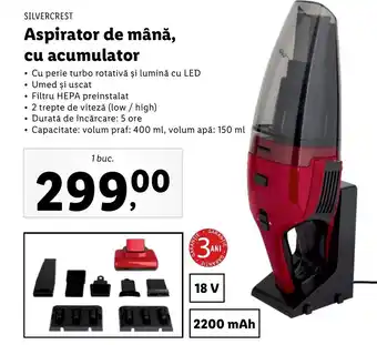 Lidl Silvercrest aspirator de mână cu acumulator 1 buc Ofertă