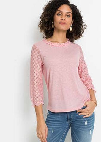 Bonprix Bluză cu dantelă Ofertă