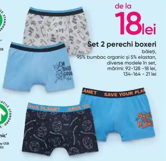 Set 2 perechi boxeri băieți