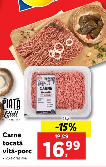 Lidl Carne tocată vită-porc 1kg Ofertă