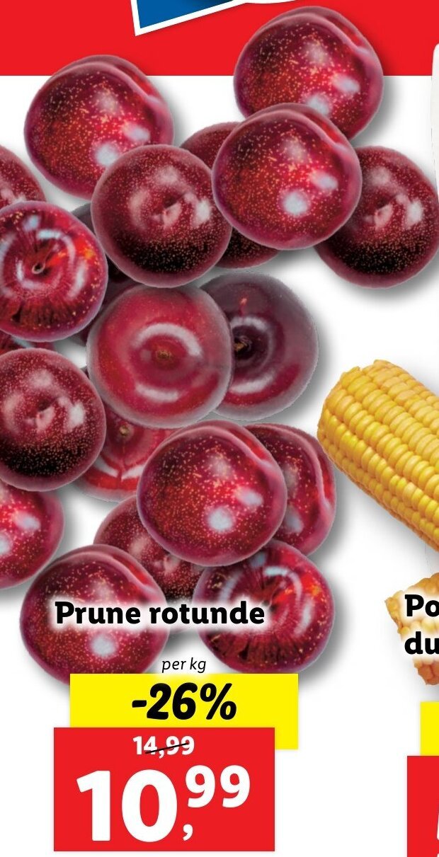 Lidl piața prune rotunde 1 kg ofertă la Lidl