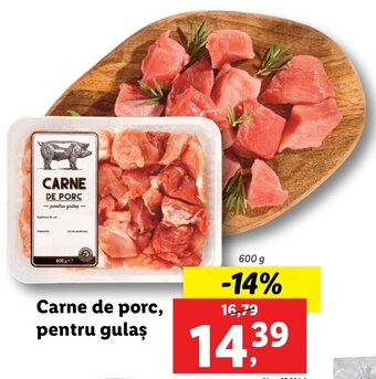 Lidl Carne de porc pentru gulaș 600g Ofertă