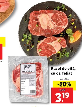 Lidl Rasol de vită cu os feliat per 100g Ofertă