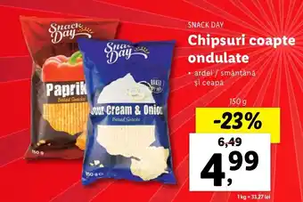 Lidl Snack day chipsuri coapte ondulate 150g Ofertă