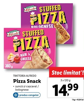 Lidl Trattoria alfredo pizza snack 3 x 120g Ofertă