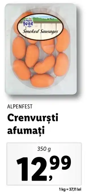 Alpenfest crenvurști afumați 350g