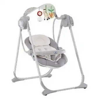 Balansoar cu vibratii pentru bebelusi 0luni+ chicco polly swing up, silver