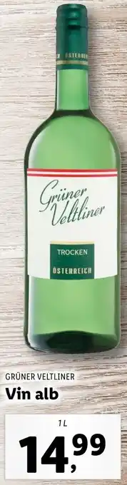 Lidl Grüner veltliner vin alb 1l Ofertă