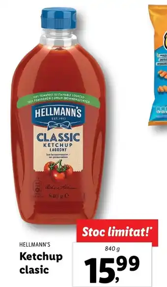 Lidl Hellmann's ketchup clasic 840g Ofertă