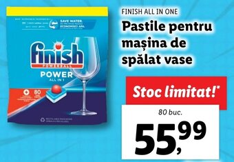 Lidl Finish all in one pastile pentru mașina de spălat vase 80 buc Ofertă