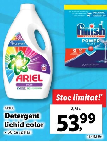 Lidl Ariel detergent lichid color 2.75l Ofertă