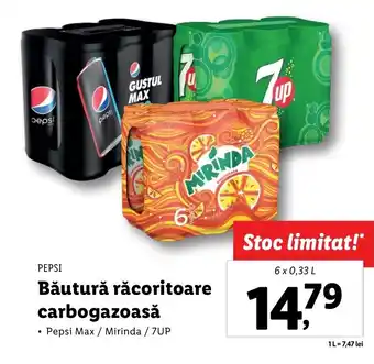 Lidl Pepsi băutură răcoritoare carbogazoasă 6 x 0.33l Ofertă