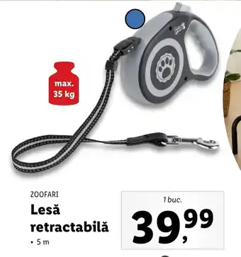 Lidl Zoofari lesă retractabilă 1 buc Ofertă