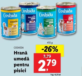 Lidl Coshida hrană umedă pentru pisici 415g Ofertă