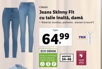 Lidl Esmara jeans skinny fit cu talie înaltă damă 1 per Ofertă